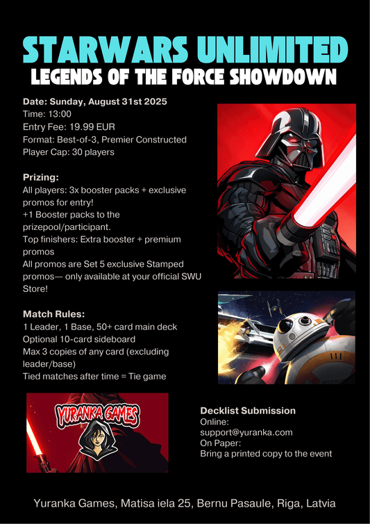Star Wars Unlimited: Legends of the force showdown