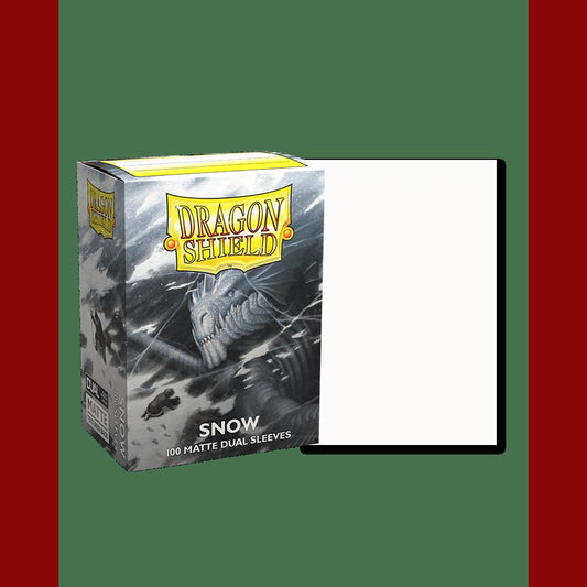 100 Dragon Shield Sleeves - Matte Dual Snow