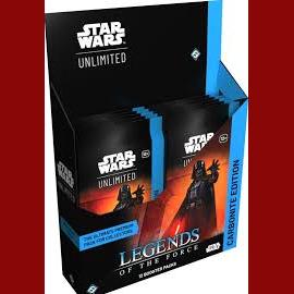 star wars unlimited legends of the force carbonite booster box Trading Card Game Edition Pack 12 Cards Fantasy Flight Games 6 premium foil cards Star Wars Unlimited Legends of