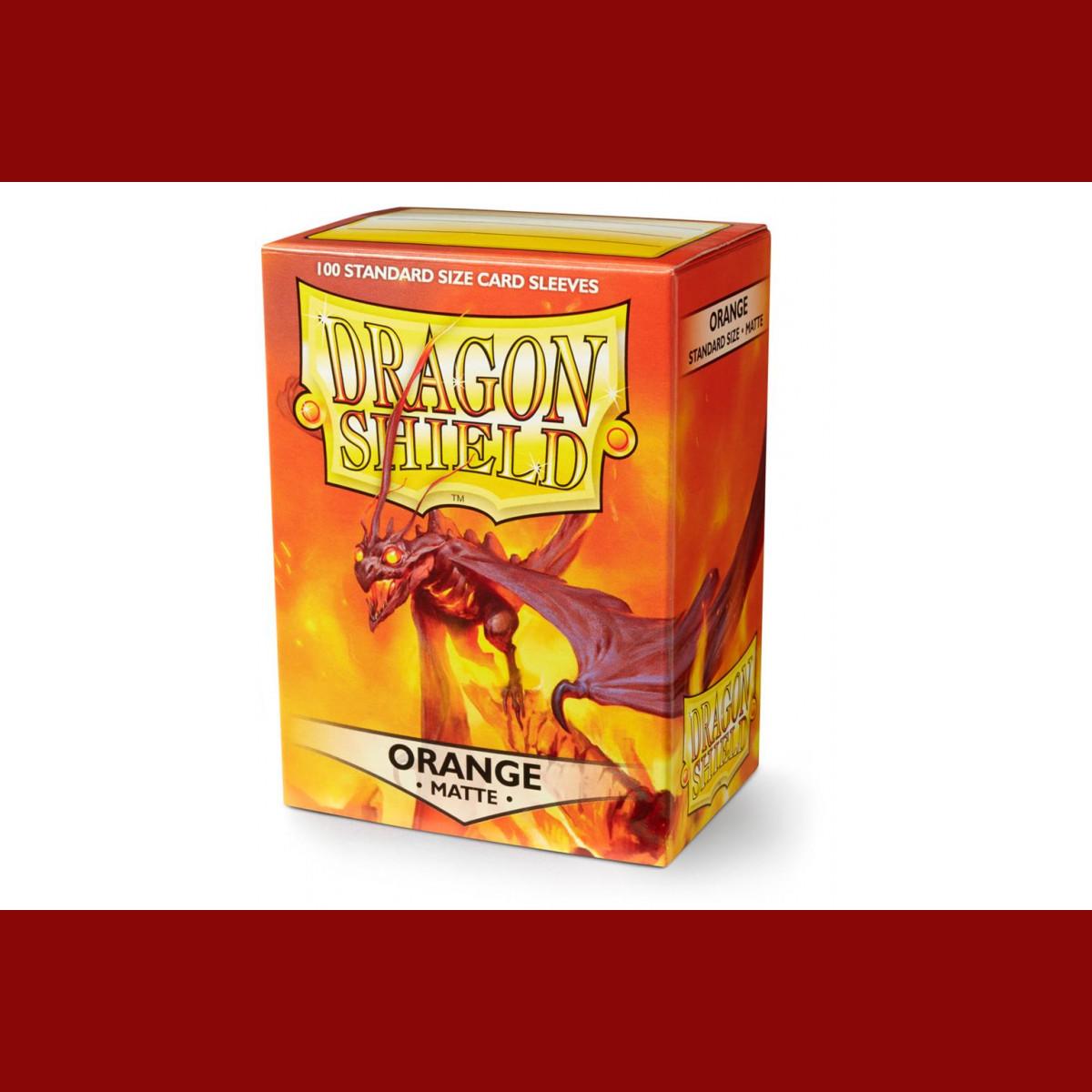 Dragon Shield 100 Standard Size Card Sleeves Orange Matte