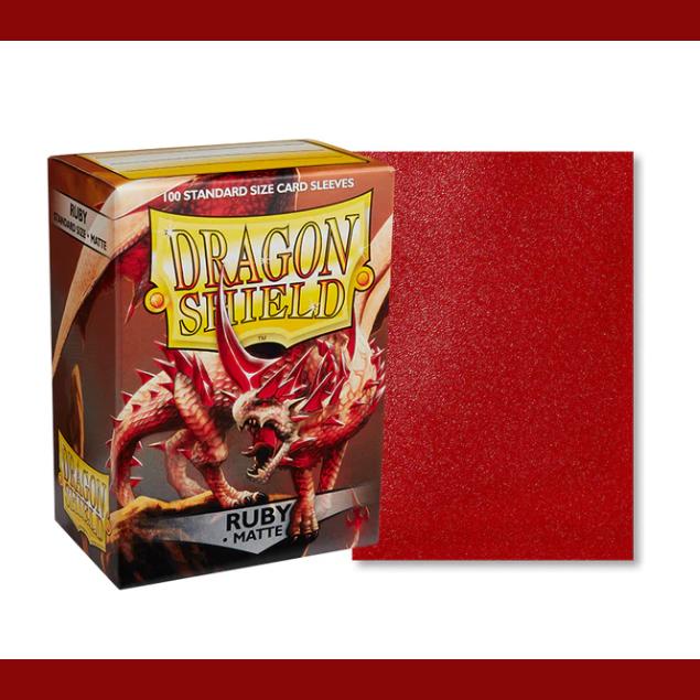 Dragon Shield 100 Matte Ruby Sleeves