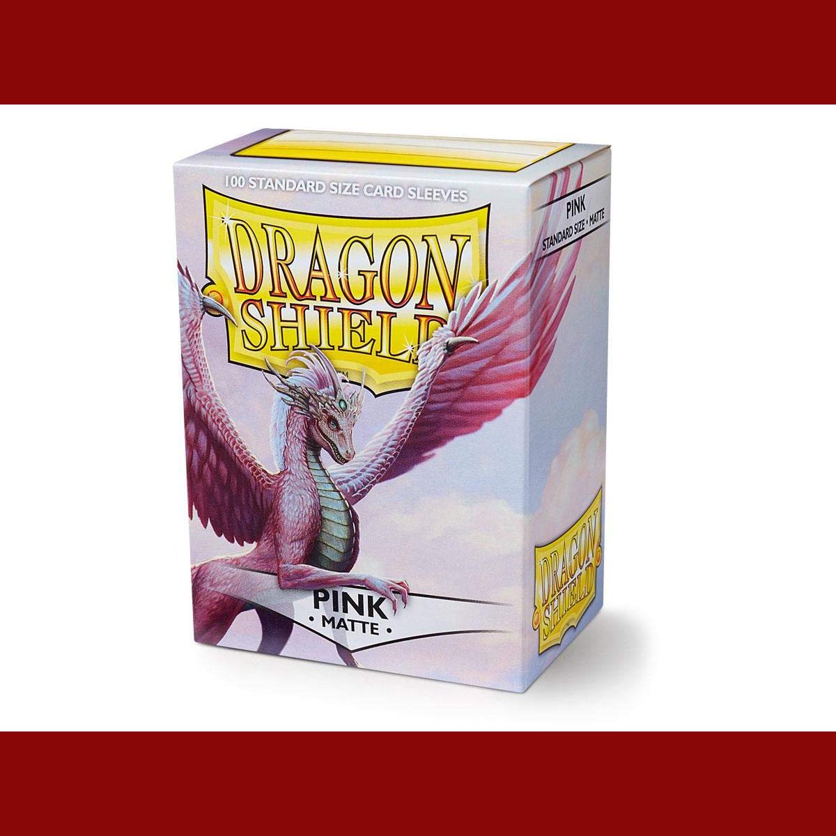 Dragon Shield 100 Standard Size Card Sleeves Pink Matte