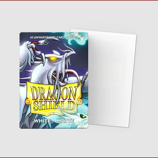 60 Dragon Shield Sleeves - Matte White - Japanese Size