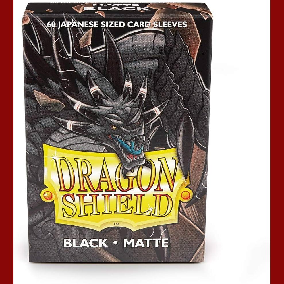 Dragon Shield 60 Japanese Size Card Sleeves Black Matte