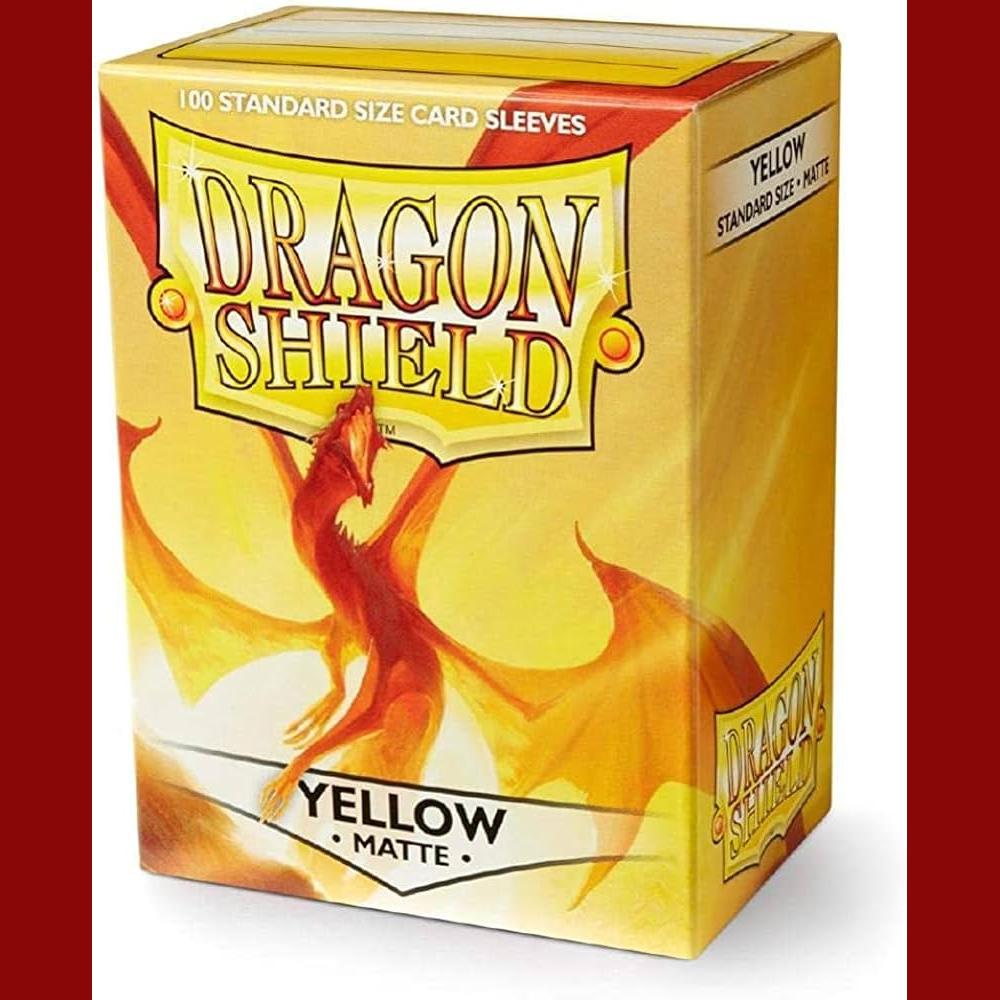 Dragon Shield 100 Standard Size Card Sleeves Yellow Matte