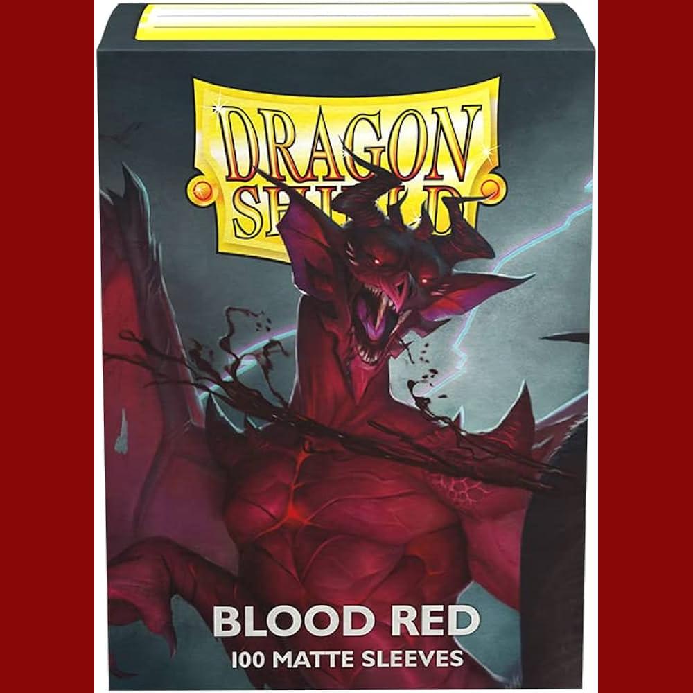 Dragon Shield 100 Standard Size Sleeves Blood Red Matte