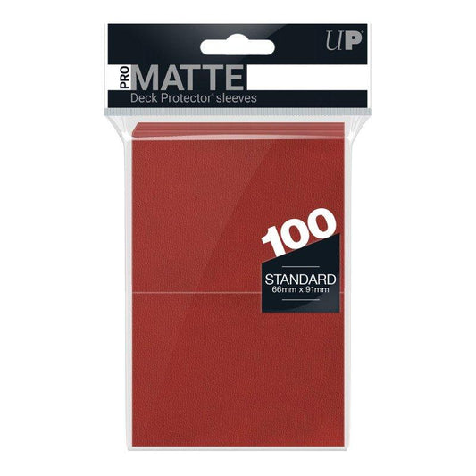 UP - Standard Sleeves: Red [Matte] (100 Sleeves)