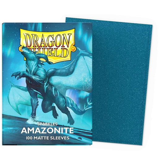 100 Dragon Shield Sparkles Sleeves - Matte Amazonite