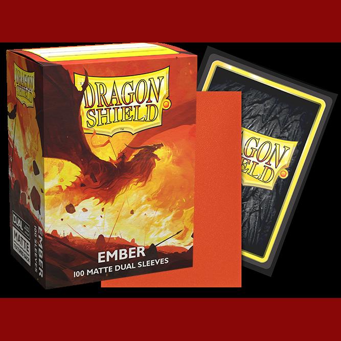 100 Dragon Shield Sleeves - Matte Dual Ember