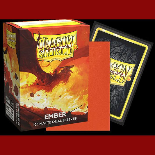 100 Dragon Shield Sleeves - Matte Dual Ember