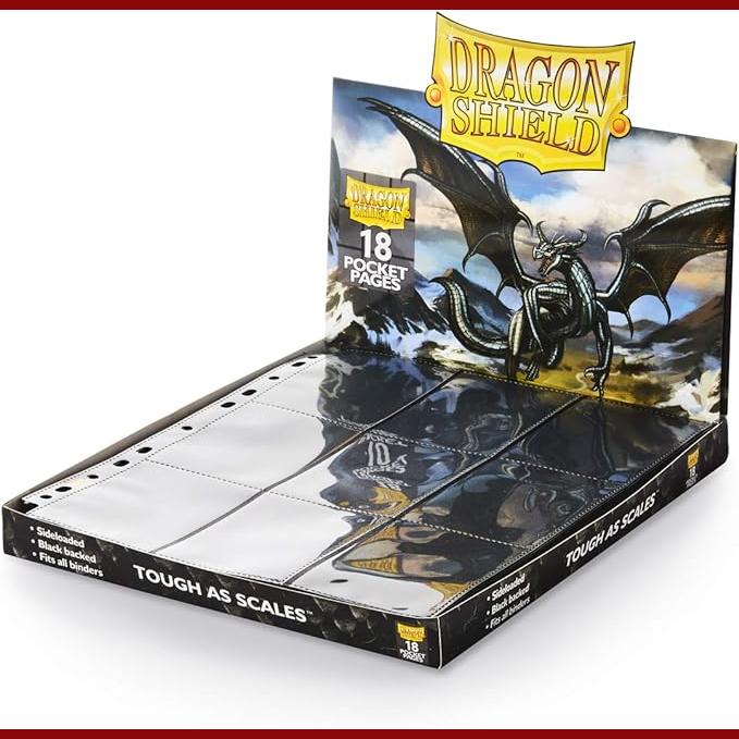 Dragon Shield 18 Pocket Pages - Sideloaded - Clear front (Box)
