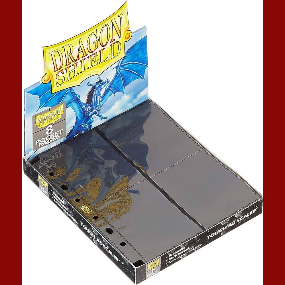 Dragon Shield 8 Pocket Pages - Sideloaded - Clear Front (Box)
