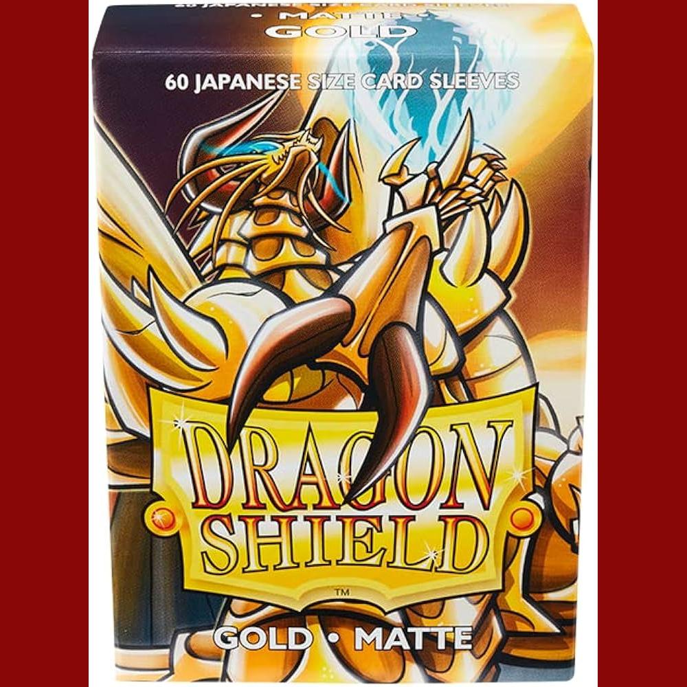 Dragon Shield 60 Japanese Size Card Sleeves Gold Matte