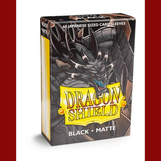 60 Small Dragon Shield Sleeves - Matte Black