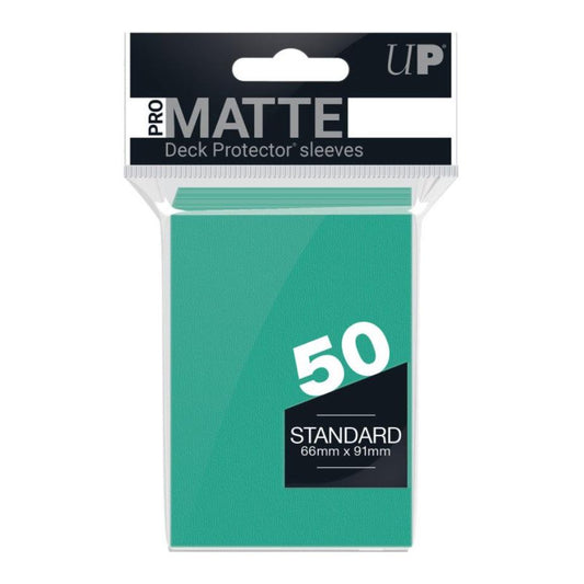 UltraPro Matte Deck Protector 50 Sleeves Aqua
