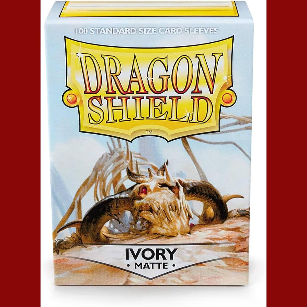 Dragon Shield 100 Standard Size Card Sleeves Ivory Matte