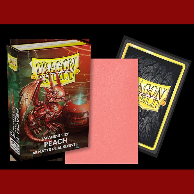 60 Small Dragon Shield Sleeves - Dual Matte Peach