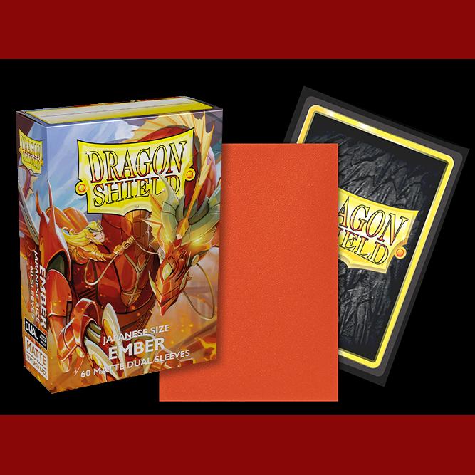 60 Small Dragon Shield Sleeves - Matte Dual Ember