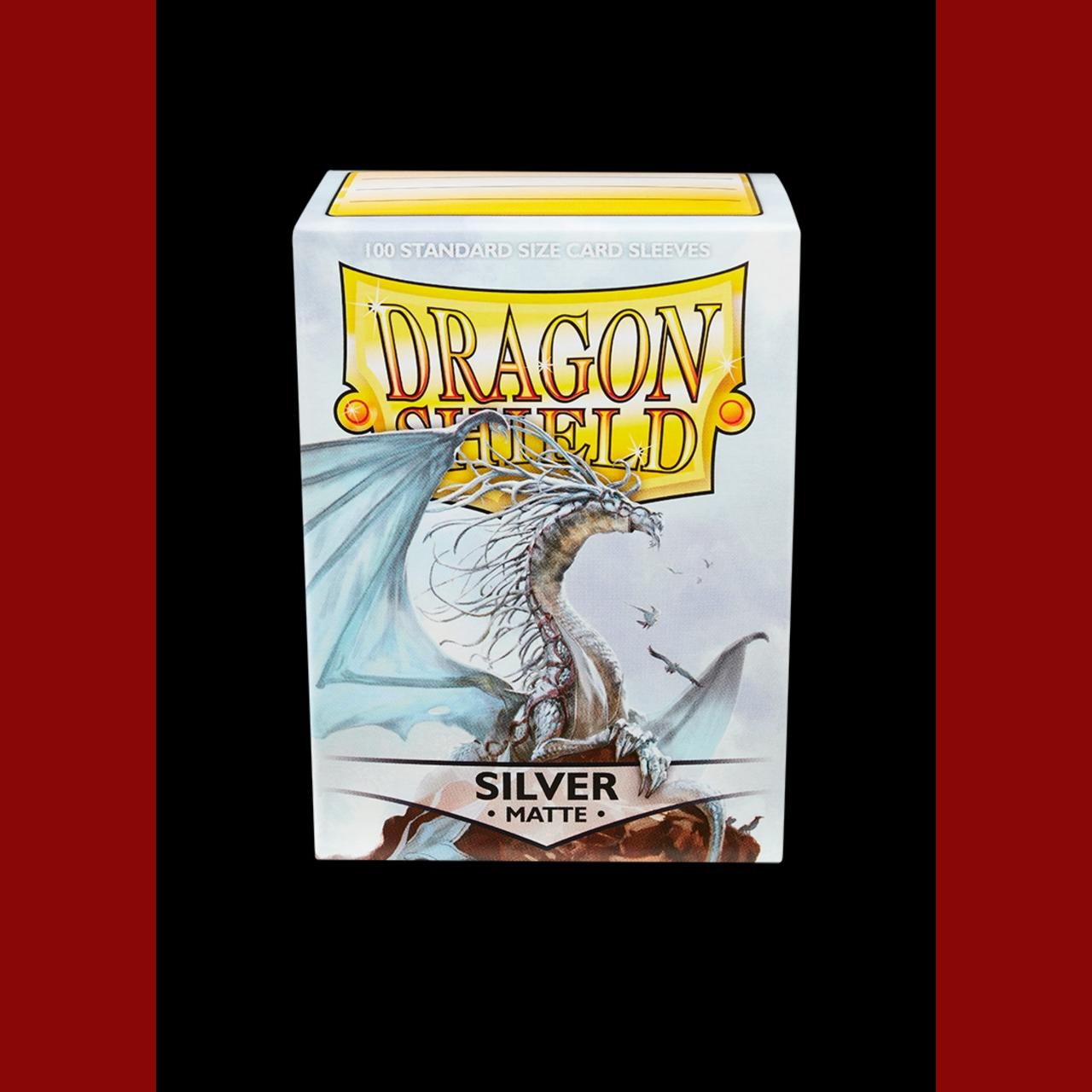 Dragon Shield 100 Standard Size Sleeves Silver Matte
